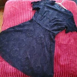Black lace cocktail dress